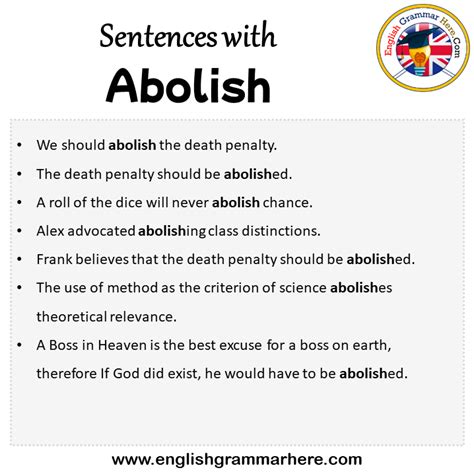 abolish definition in a sentence